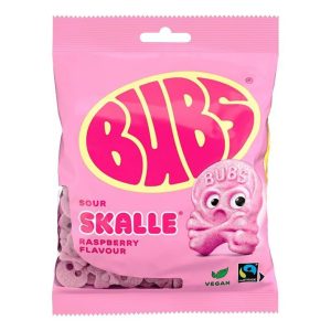 BUBS Skulls - Cool Raspberry Gummies - 90g Bag